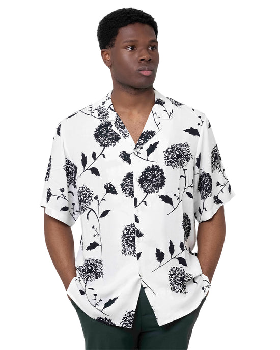 Camicia Mezza Manica Colletto Bowling