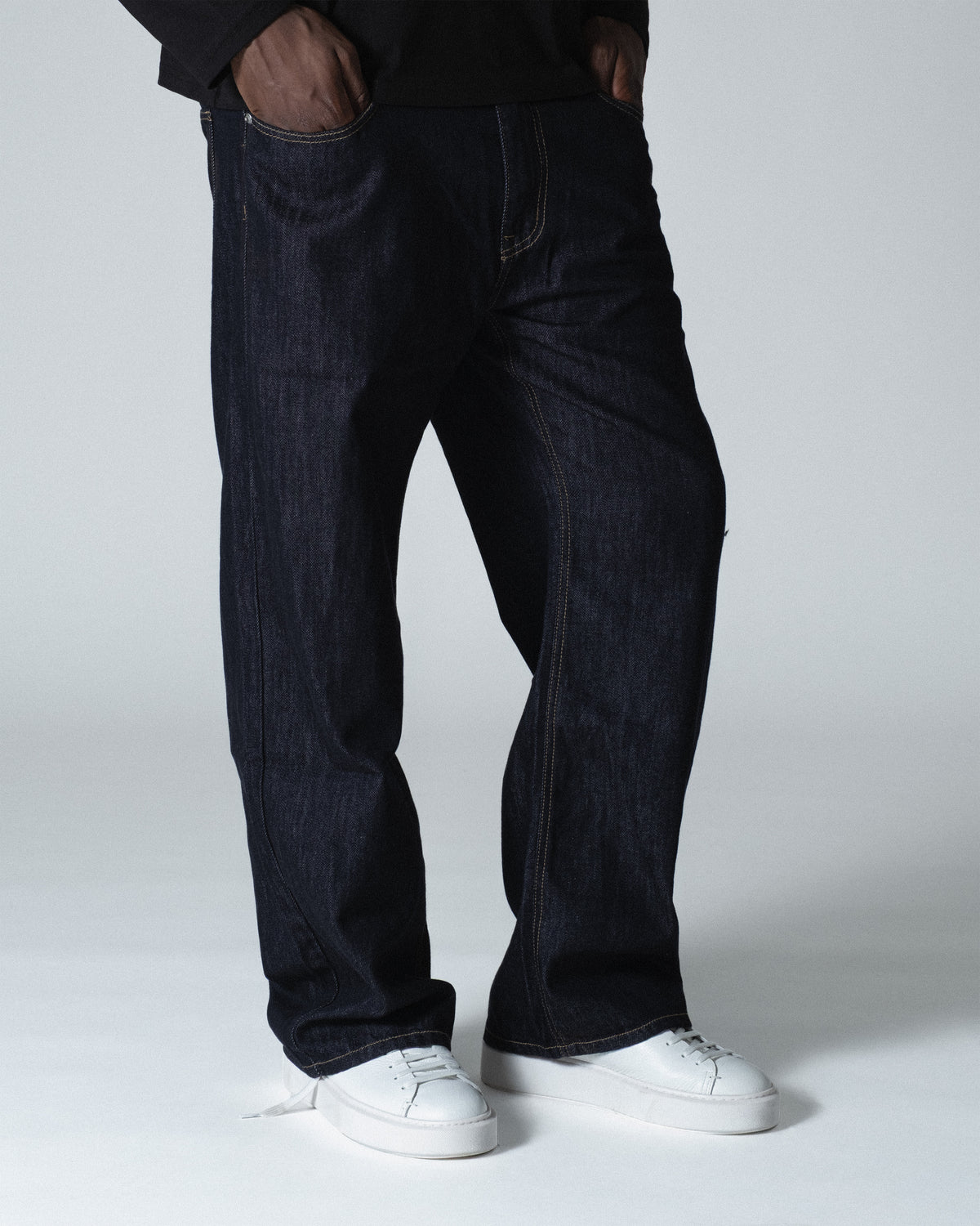 WNB // DENIM BAGGY DARK BLUE
