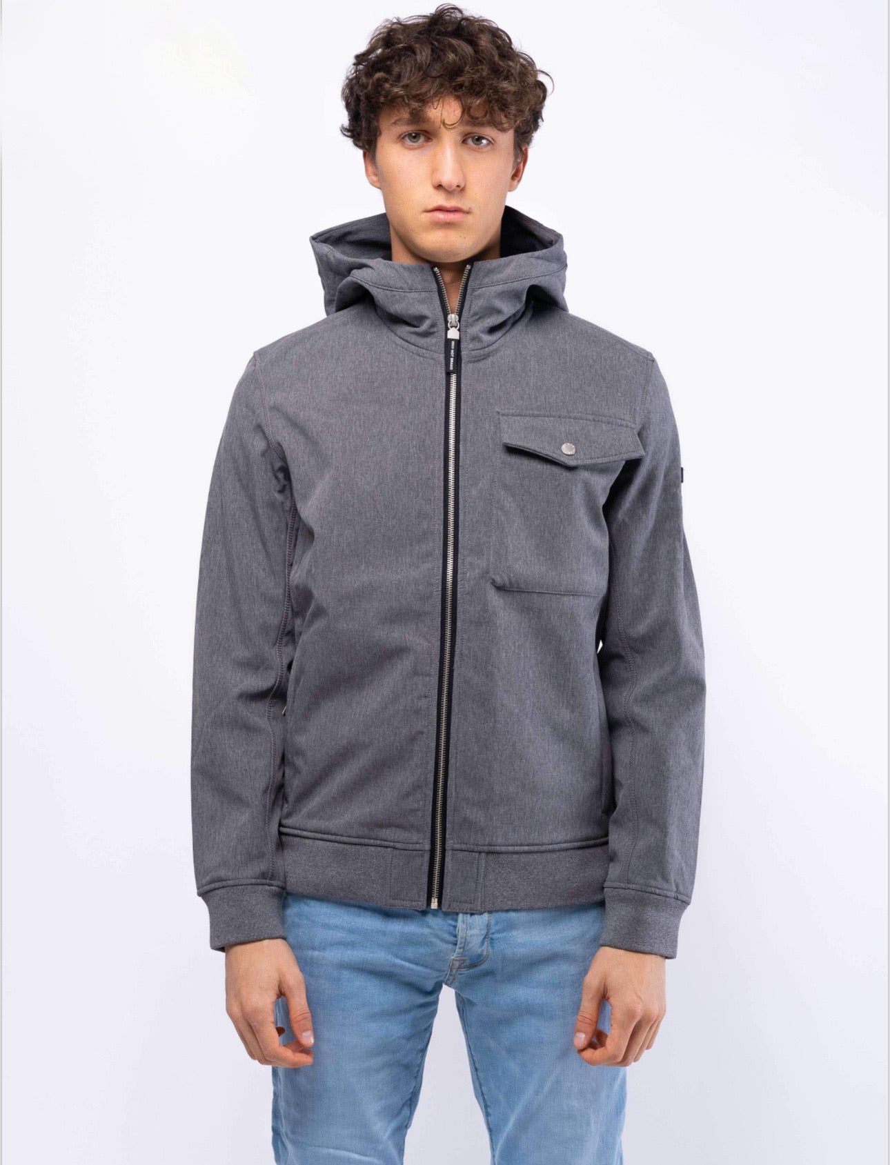 Why not brand Giubbino Grigio Con Zip