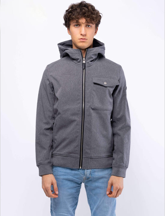 Giubbino Grigio Con Zip