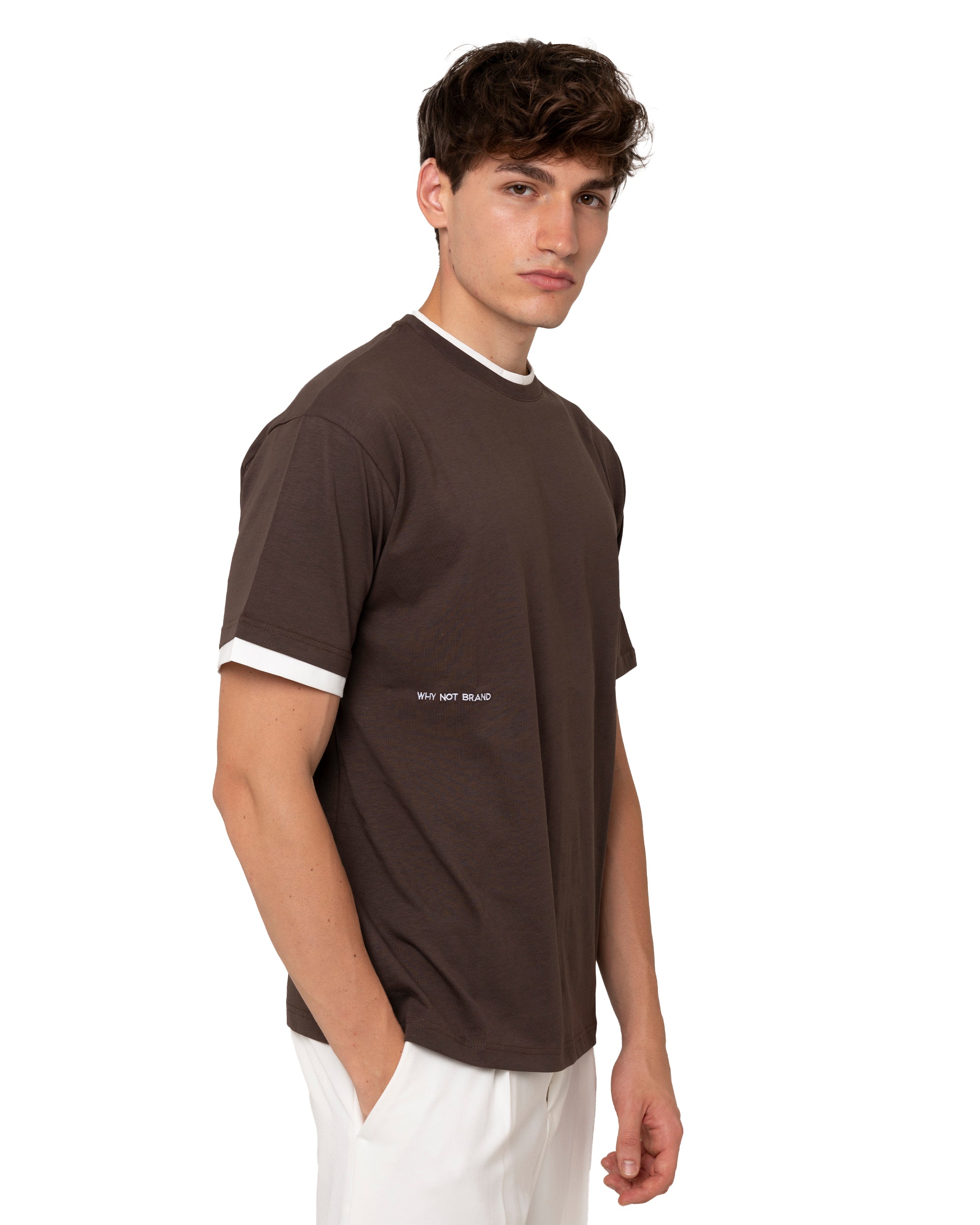 Why not brand T-shirt girocollo con bordini a contrasto