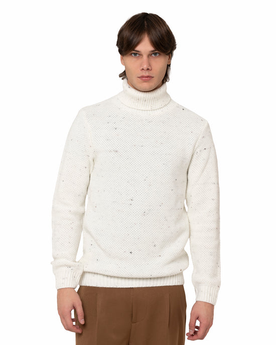 Maglione collo alto sale e pepe