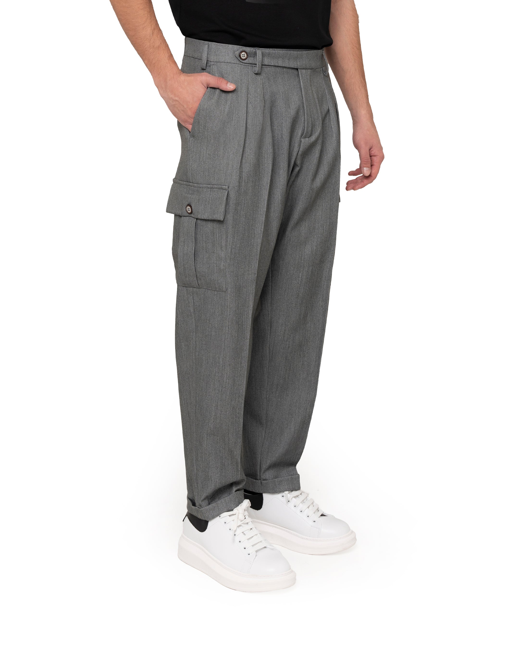 Why not brand Pantalone con abbotonatura laterale e pinces