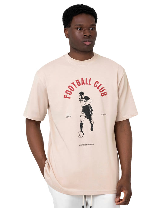 T-Shirt Girocollo con Stampa Footballclub