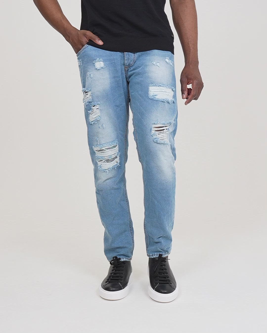 Why not brand Jeans Tela Fissa con Abrasioni e Vestibilità Slim