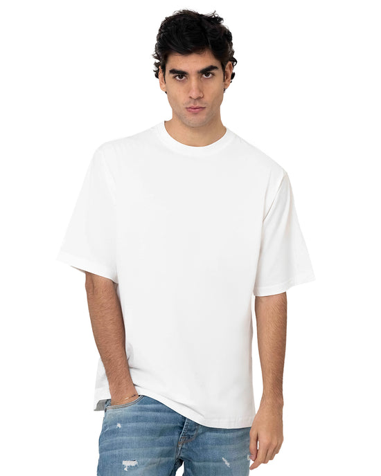 T-Shirt Girocollo con Spacchetti Laterali
