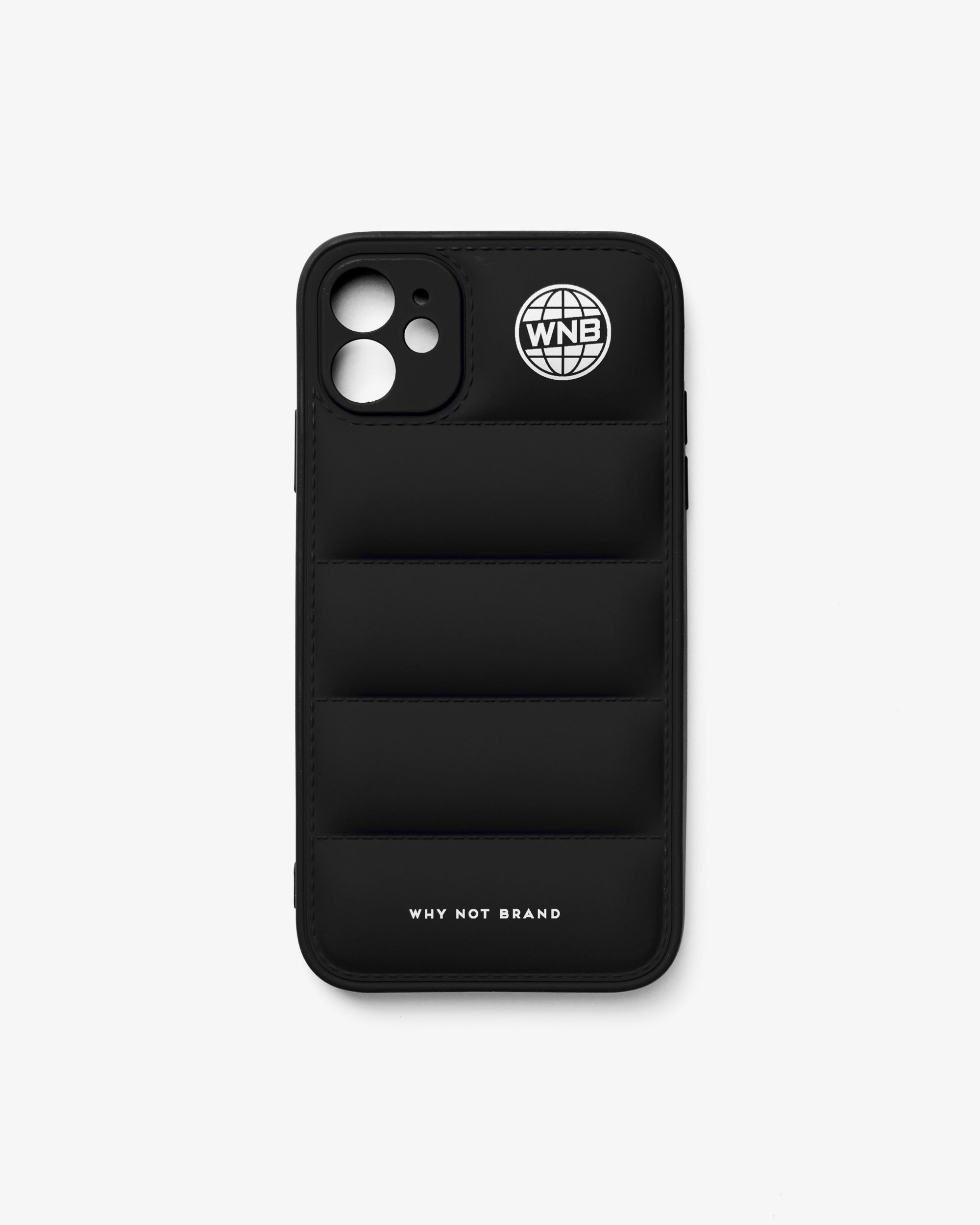 Hülle mit Puffer-Logo – iPhone 12 – Schwarz